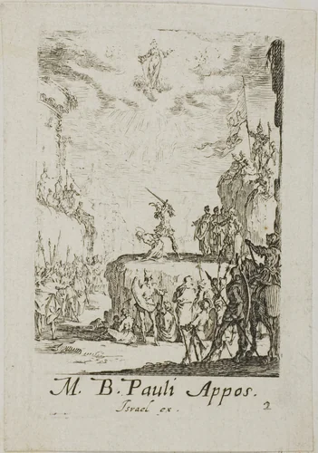 The Martyrdom of Saint Paul, plate two from The Martyrdoms of the Apostles by Jacques Callot, print, 1612-1635