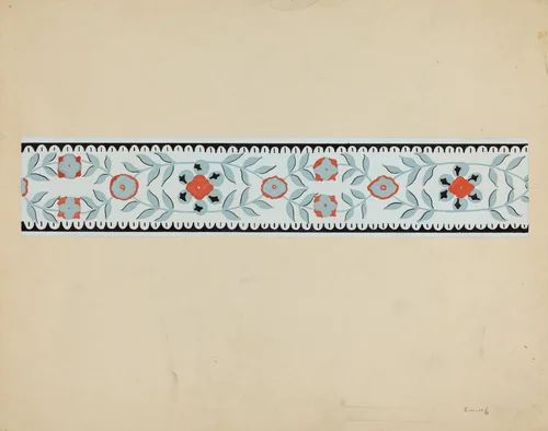 Wall Paper Border by Burton Ewing, index of american design, 1935-1942