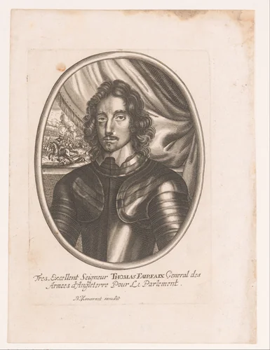 Portret van Thomas Fairfax by anonymous, print, 1640-1668