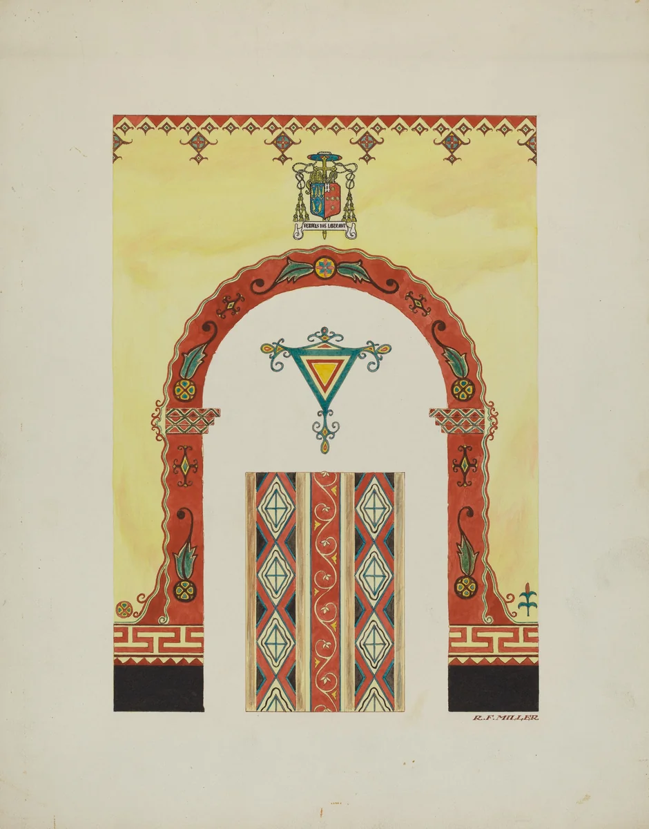 Wall and Ceiling Decorations by Randolph F. Miller, index of american design, 1936