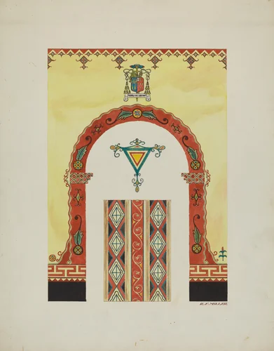Wall and Ceiling Decorations by Randolph F. Miller, index of american design, 1936