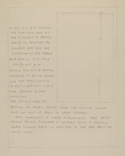 Description of a Dress by American 20th Century, index of american design, 1935-1942