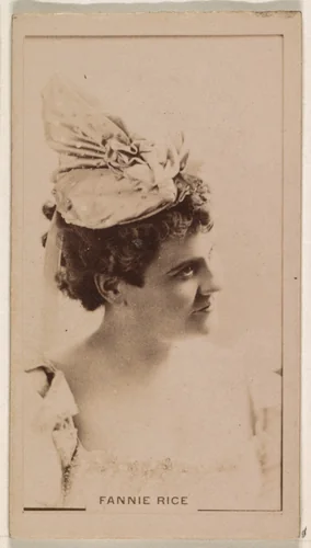 Fannie Rice, from the Actresses series (N245) issued by Kinney Brothers to promote Sweet Caporal Cigarettes by Kinney Brothers Tobacco Company, photograph, 1890