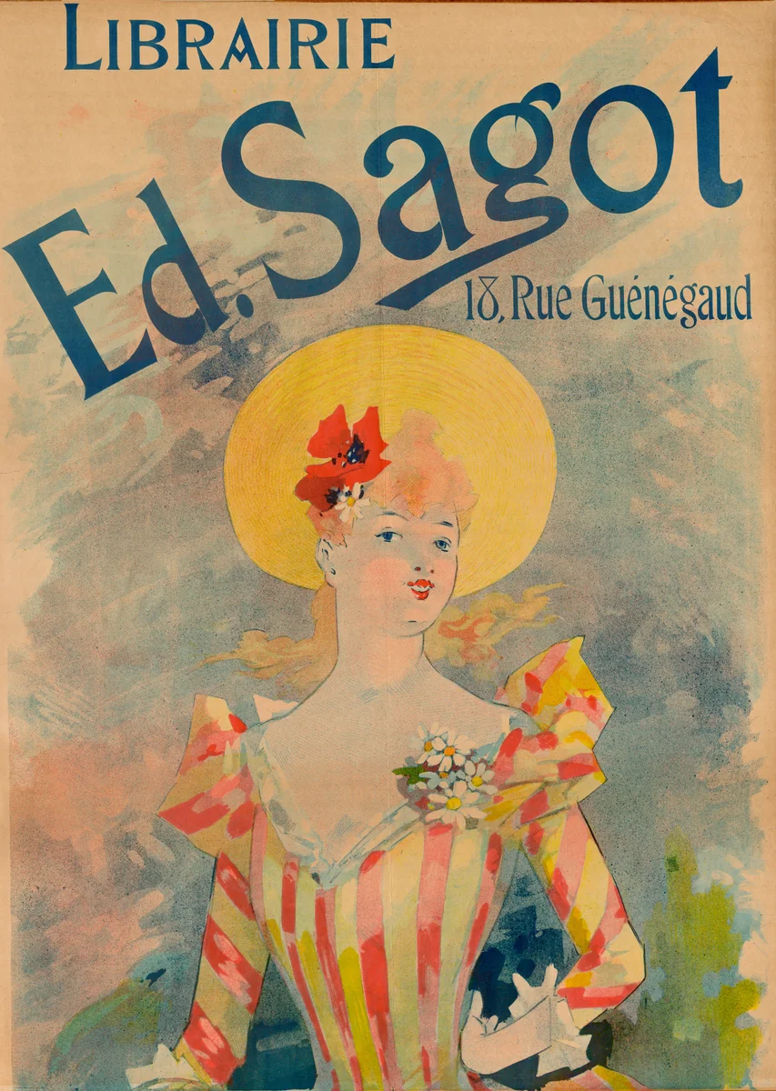 Bookstore Ed. Sagot by Jules Chéret, print, 1891