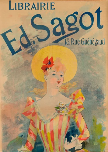 Bookstore Ed. Sagot by Jules Chéret, print, 1891