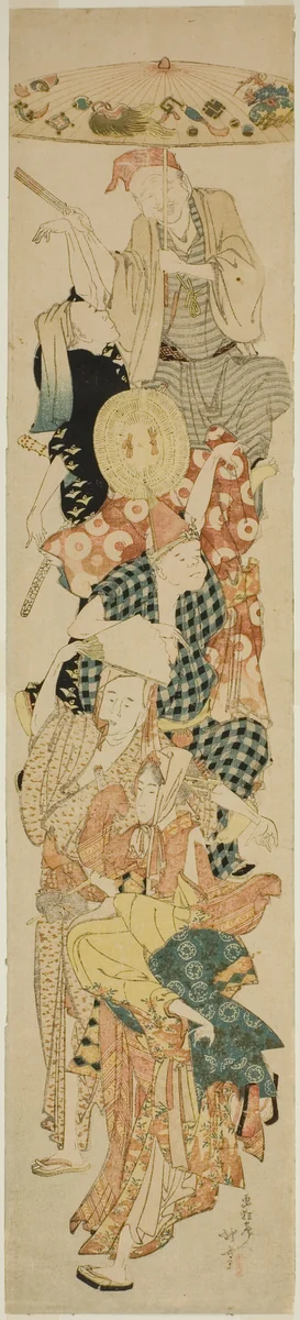 Bon Festival Dance by Katsushika Hokusai (葛飾 北斎), print, 1799-1811