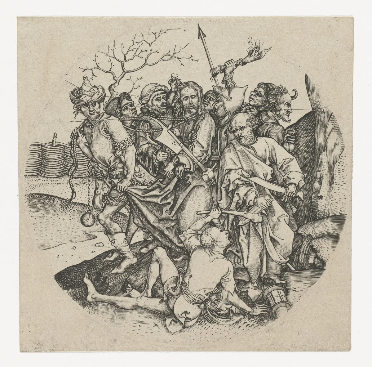 De gevangenneming by anonymous, print, 1470-1491