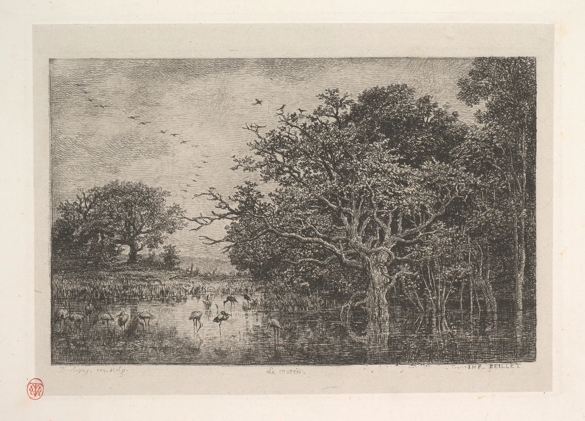 The Marshes by Charles-François Daubigny, print, 1851