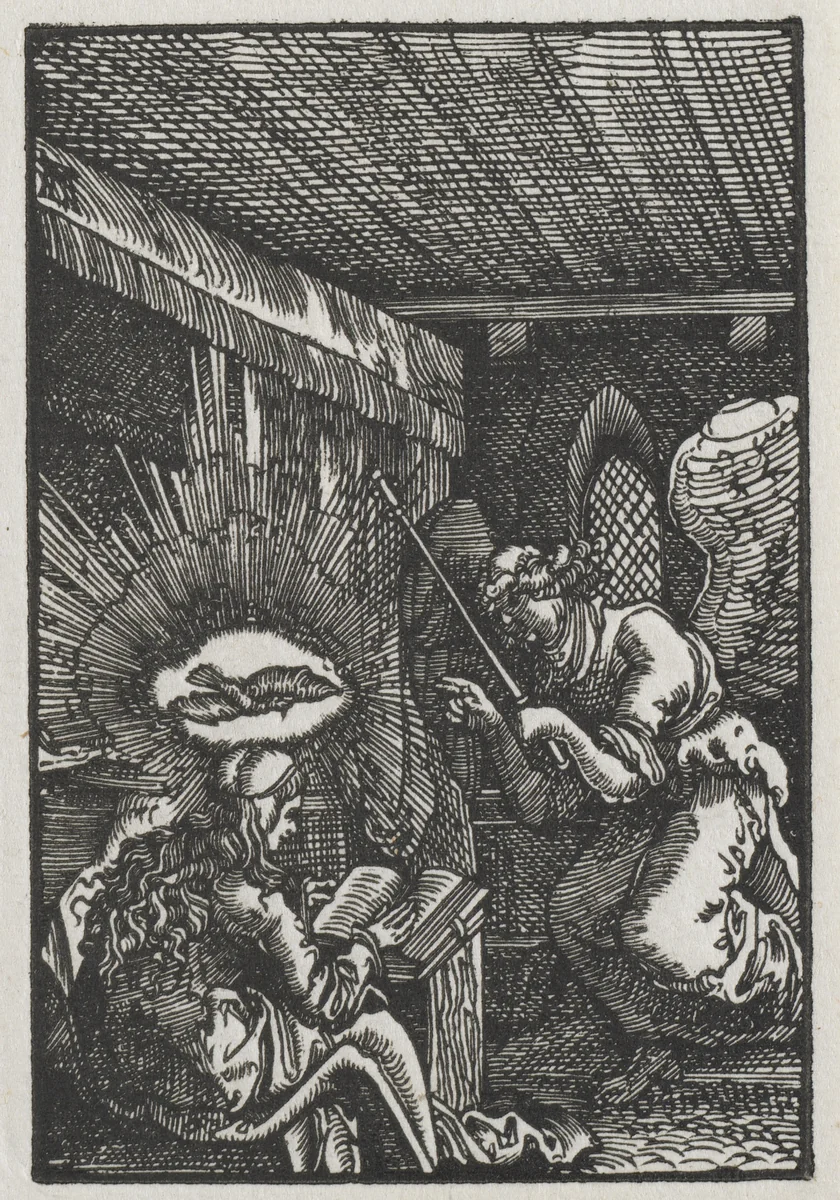 The Fall and Redemption of Man: The Annunciation by Albrecht Altdorfer, print, 1508-1518