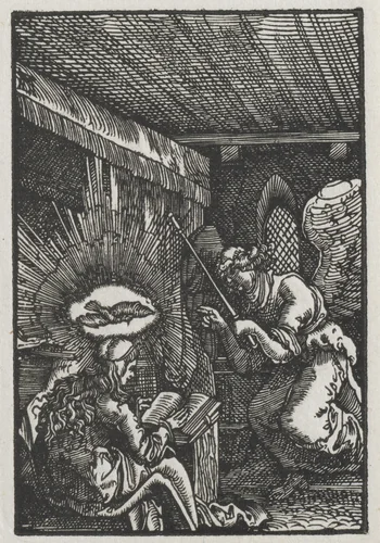 The Fall and Redemption of Man: The Annunciation by Albrecht Altdorfer, print, 1508-1518