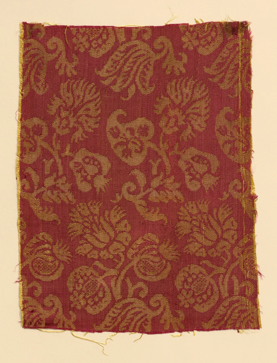 Fragment by Italy, textile, 1601-1650