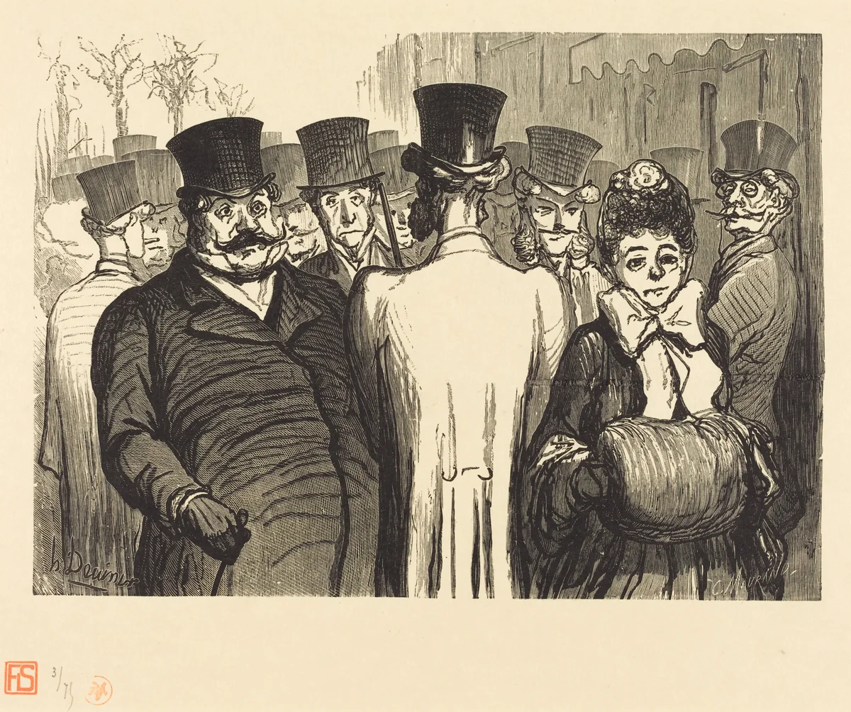 Le Boulevard des Italiens by Charles Maurand; Honoré Daumier, portfolio, 1862