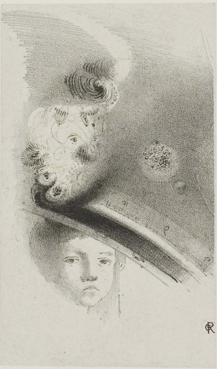 Untitled Trial Lithograph by Odilon Redon, print, 1900