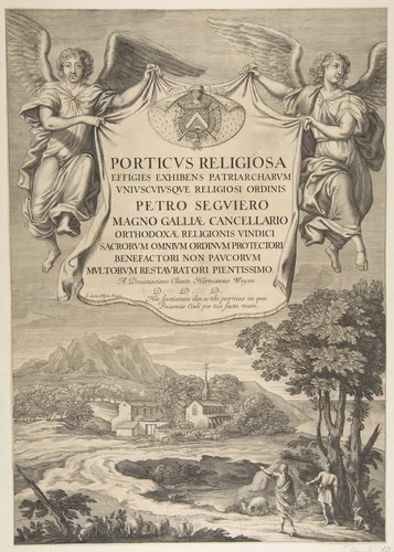 Title Page for "Porticus Religiosa" by Nicolas Pitau, print, 1620-1953