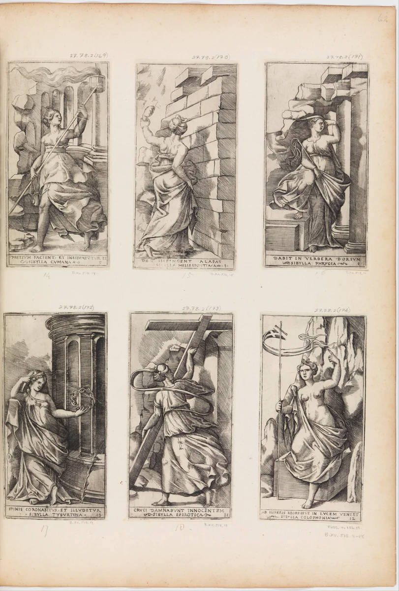 The Cumean Sibyl by Master with the Name of Jesus, print, 1500-1599