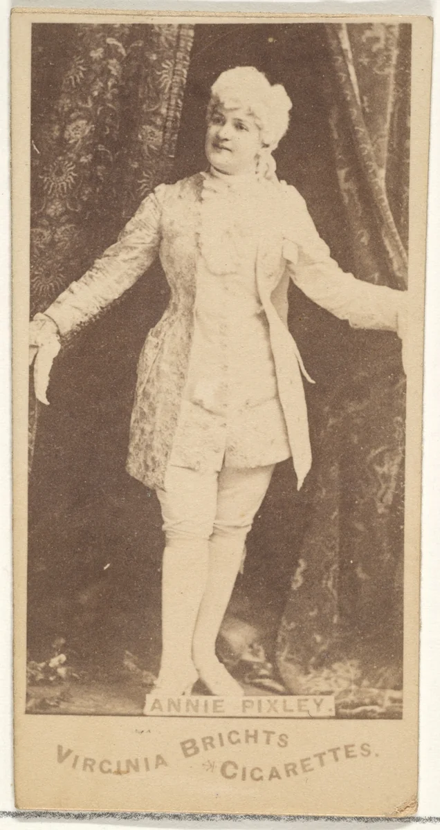 Annie Pixley, from the Actors and Actresses series (N45, Type 1) for Virginia Brights Cigarettes by Allen & Ginter, photograph, 1885-1891