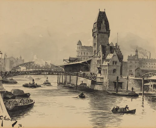 Zollkanal by Fritz Stoltenberg, portfolio, 1893