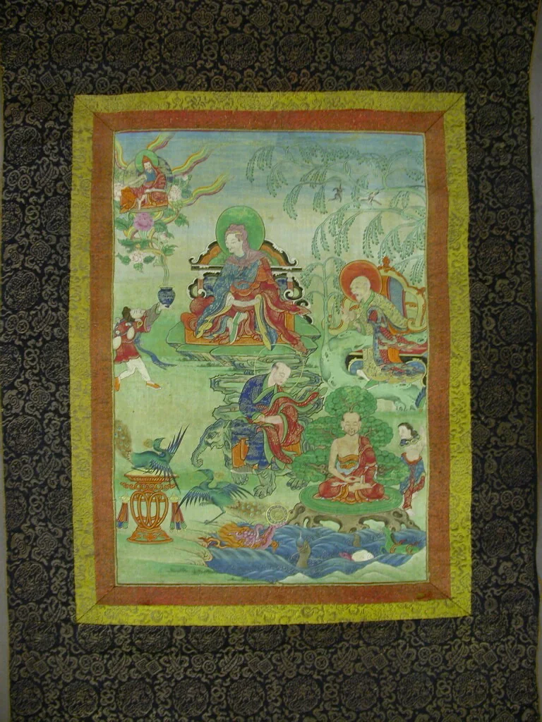 Painted Banner (Thangka) from a Set of Seven Honoring Gayadhara, a Sakya Pandit from India by Tibet, other, 1801-1900