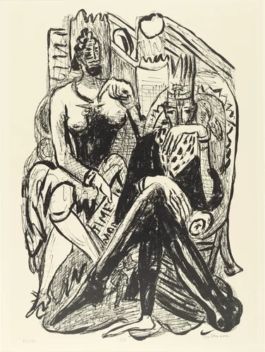 King and Demagogue (König und Demagoge) from Day and Dream by Max Beckmann, print, 1946