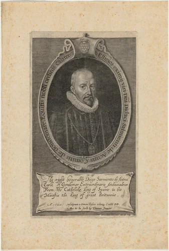 Diego Sarmiento de Acuna, Count of Gondomar by Simon van de Passe, print, 1595-1647