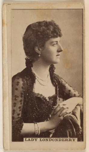 Lady Londonberry, from the Actresses series (N245) issued by Kinney Brothers to promote Sweet Caporal Cigarettes by Kinney Brothers Tobacco Company, photograph, 1890