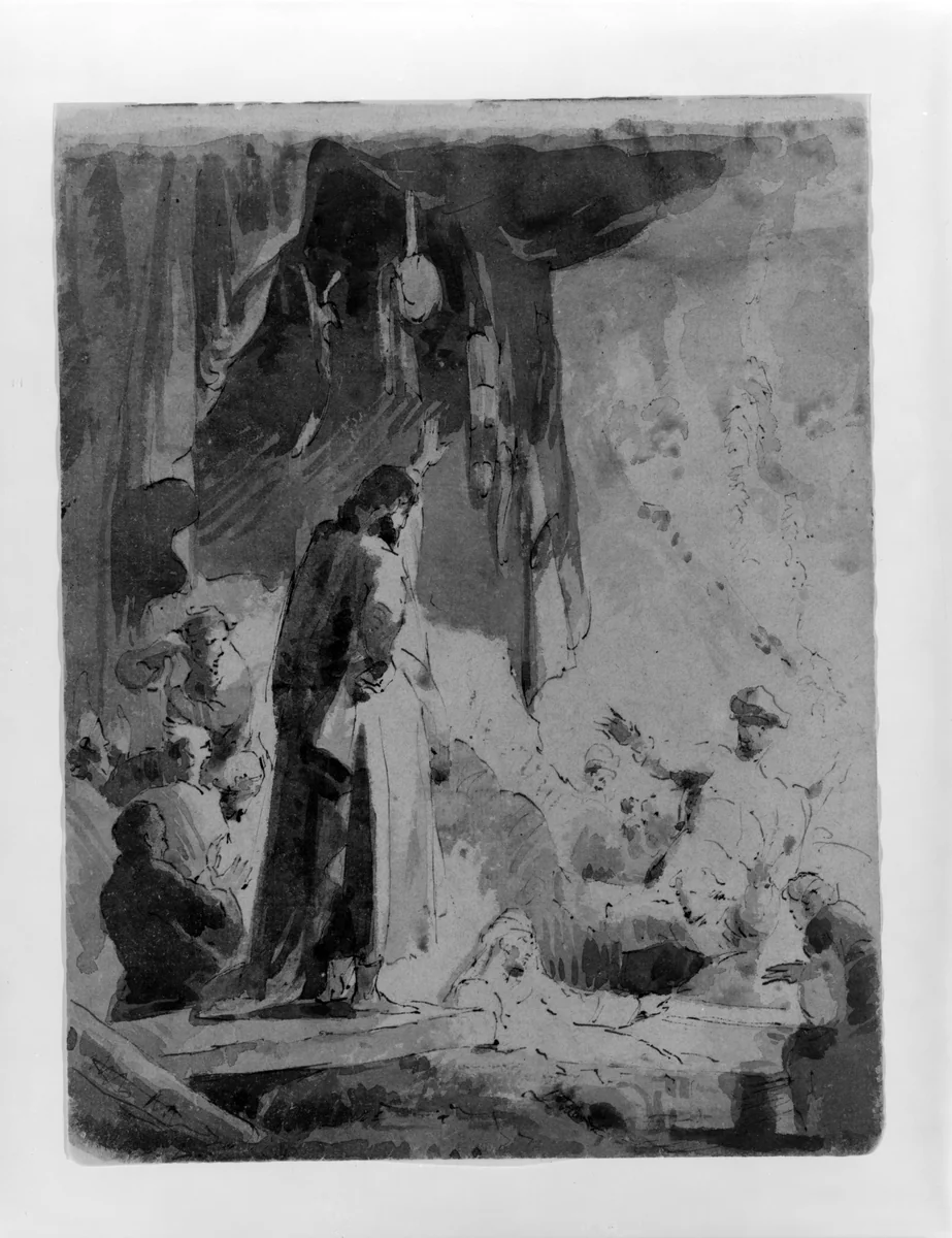 Raising of Lazarus (from Sketchbook) by Thomas Sully, artwork, 1810-1820