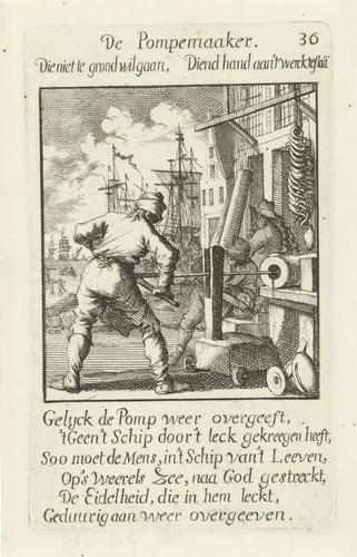 Pompenmaker by Caspar Luyken, print, 1694