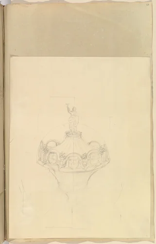 Sketch of a Chalice by Alfred Forrester, drawing, 1845-1855