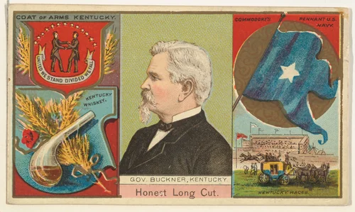 Governor Buckner, Kentucky, from "Governors, Arms, Etc." series (N133-1), issued by Duke Sons & Co. by W. Duke, Sons & Co., print, 1885-1892