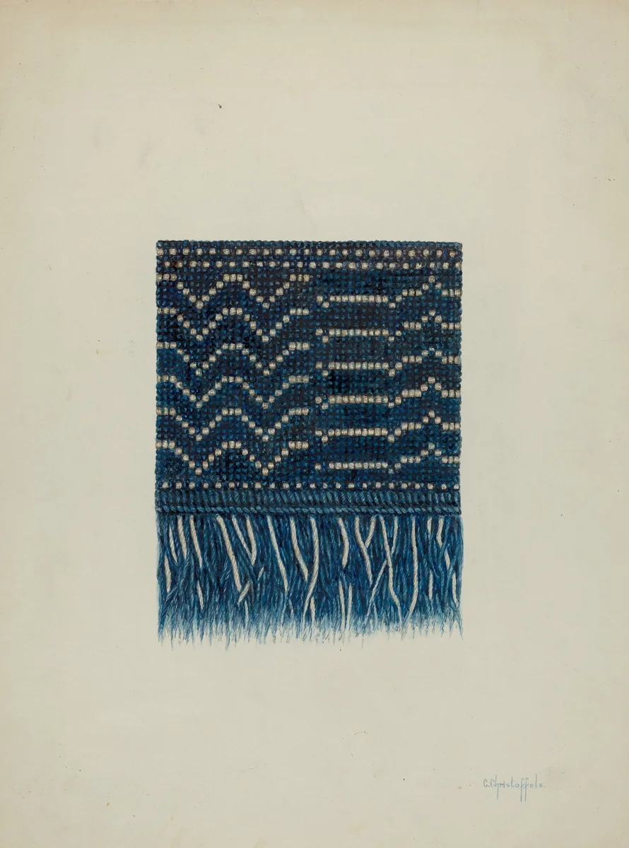 Coverlet by Cornelius Christoffels, index of american design, 1940