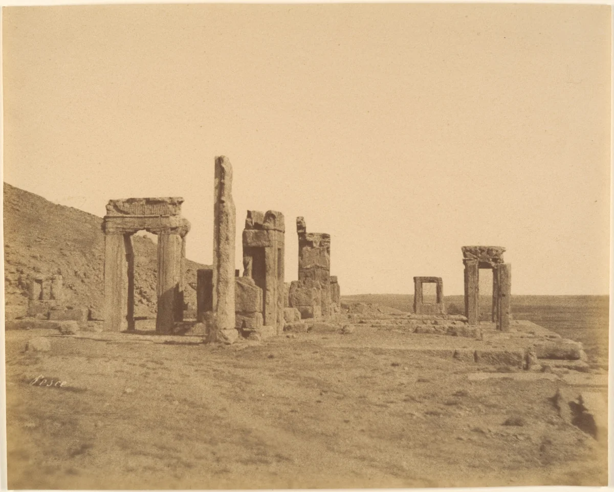 (12) [Persepolis, (W: before restoration) by Luigi Pesce, photograph, 1840-1869