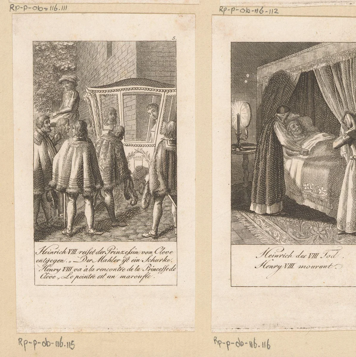 Voorstelling uit de geschiedenis van Hendrik VIII by Christian Gottlieb Geyser, print, 1796