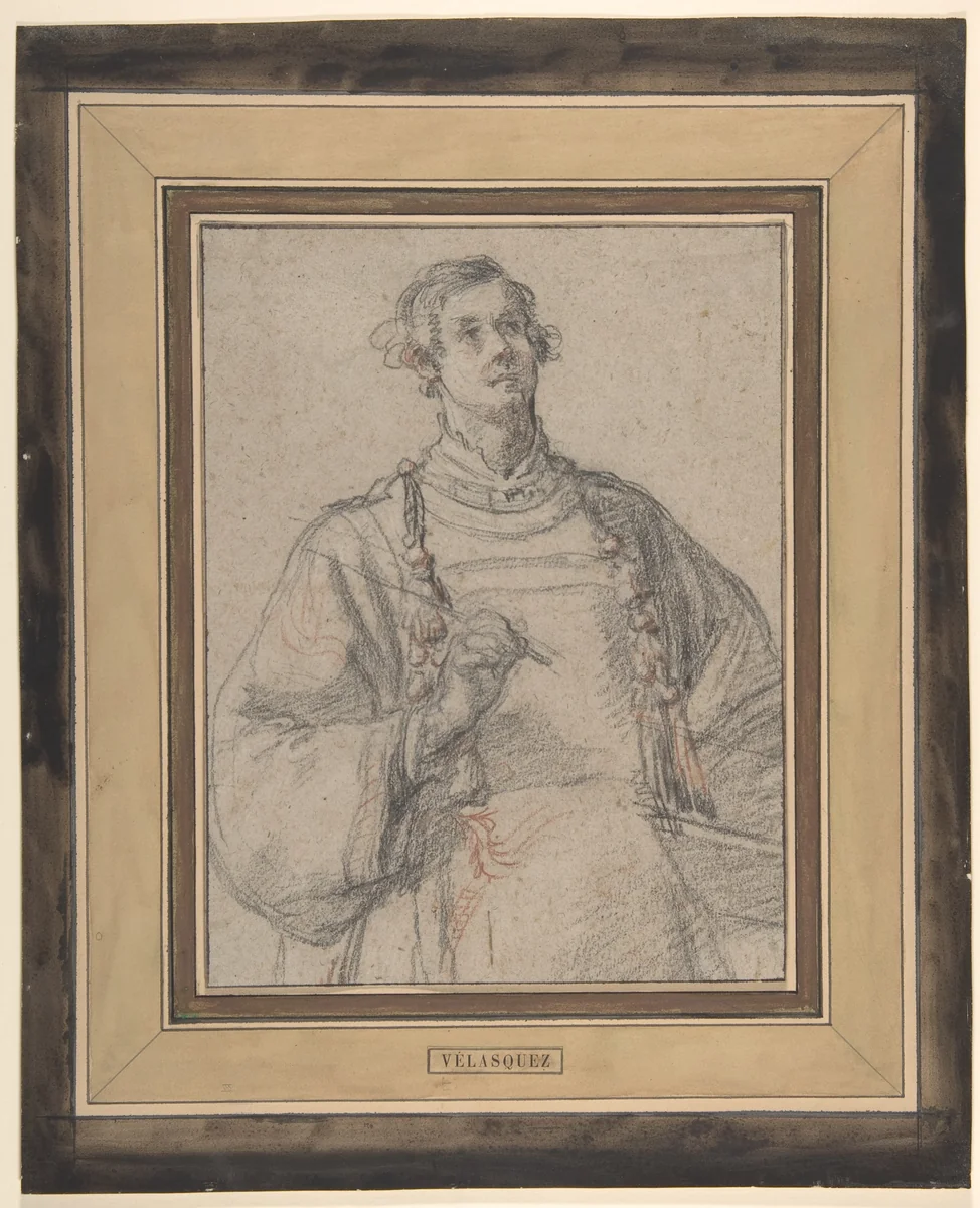 Deacon Saint (Stephen or Lawrence) by Jacopo Confortini, drawing, 1635-1655