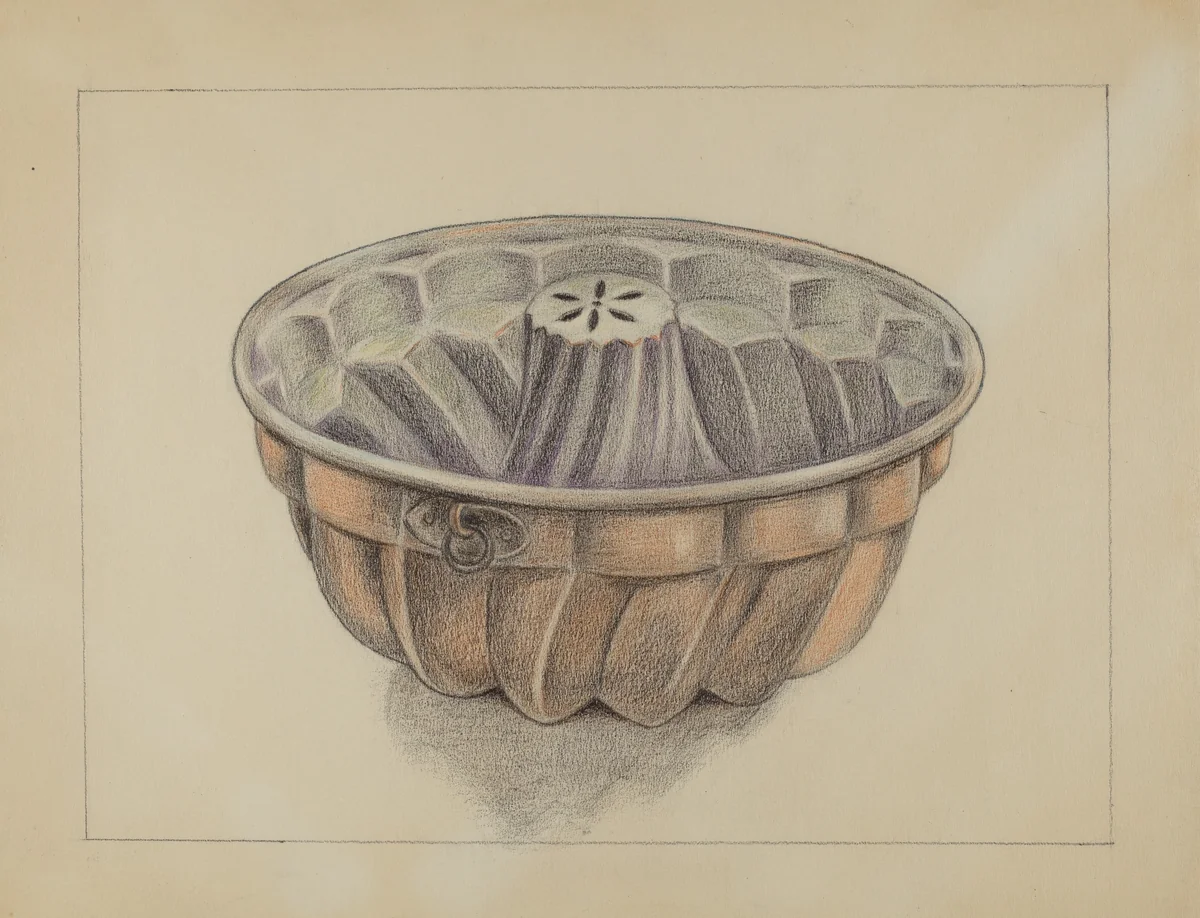Cake Mold by Suzanne Roy, index of american design, 1936