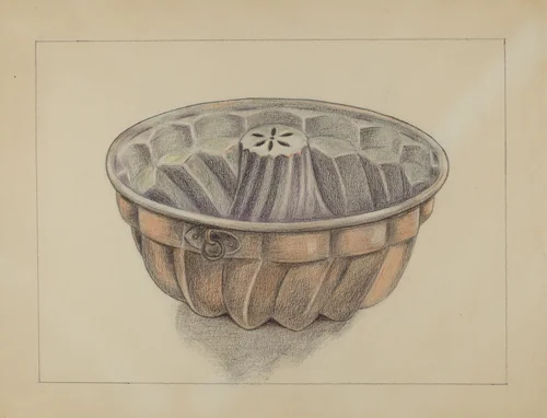Cake Mold by Suzanne Roy, index of american design, 1936