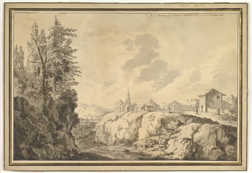 View of Svenarum in the Province of Småland, Sweden by Jacob Philipp Hackert, drawing, 1759-1769