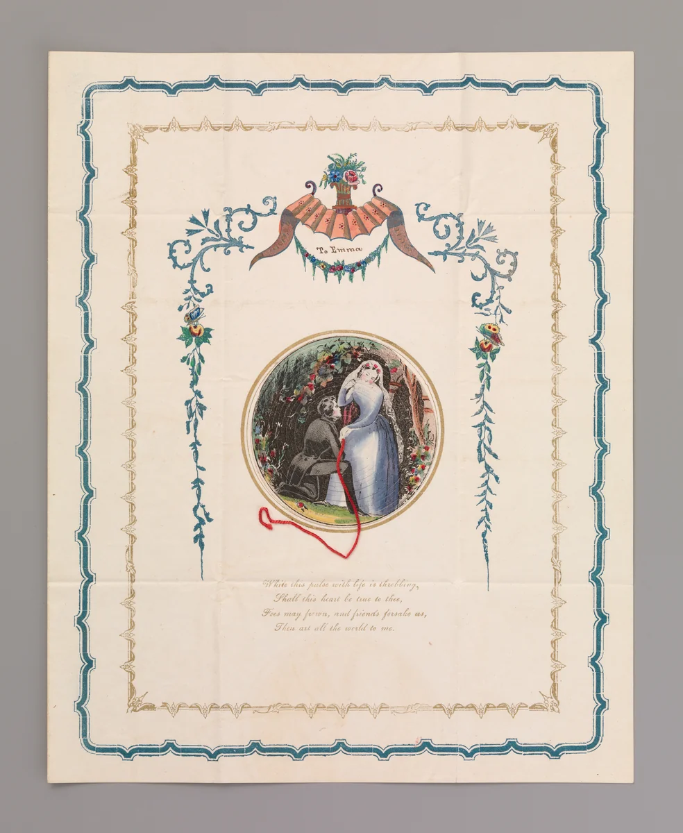 Cobweb valentine by anonymous, other, 1847