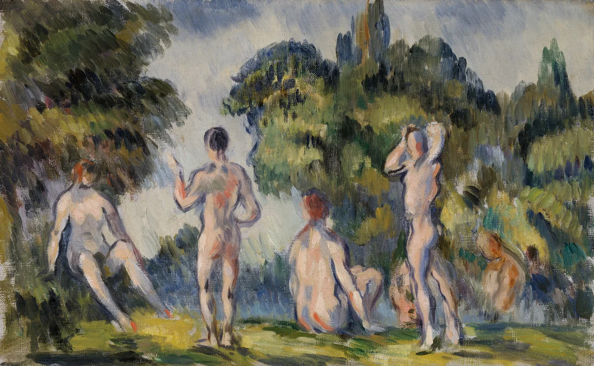 Bathers by Paul Cezanne, painting, 1890-1894
