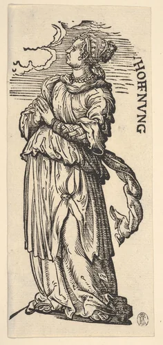 Hope (Hoffnung), from "The Seven Virtues" by Hans Burgkmair, print, 1498-1531