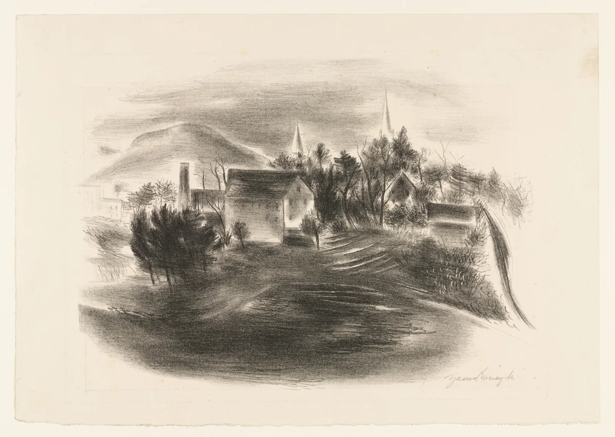 South Berwick, Maine by Yasuo Kuniyoshi, print, 1934