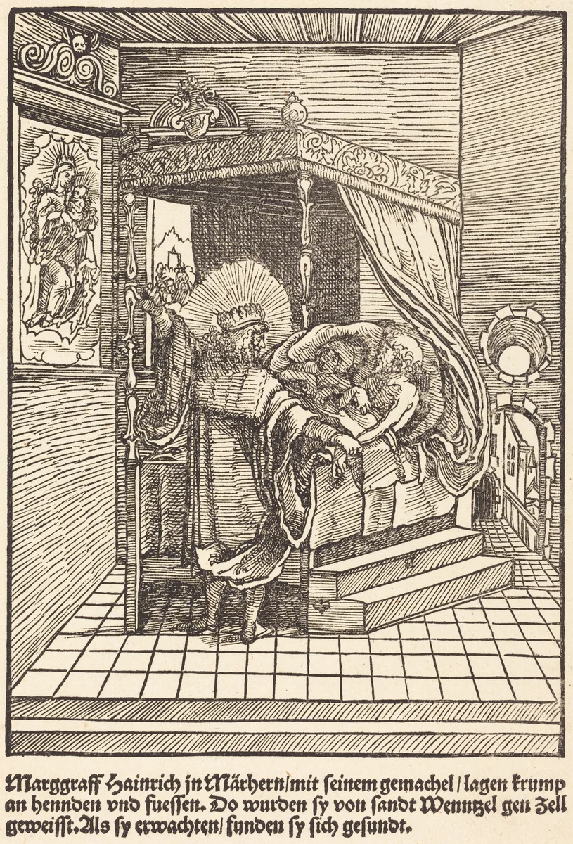 Marggraff Hainrich in Marhern ... by Master of the Miracles of Mariazell, print, 1503