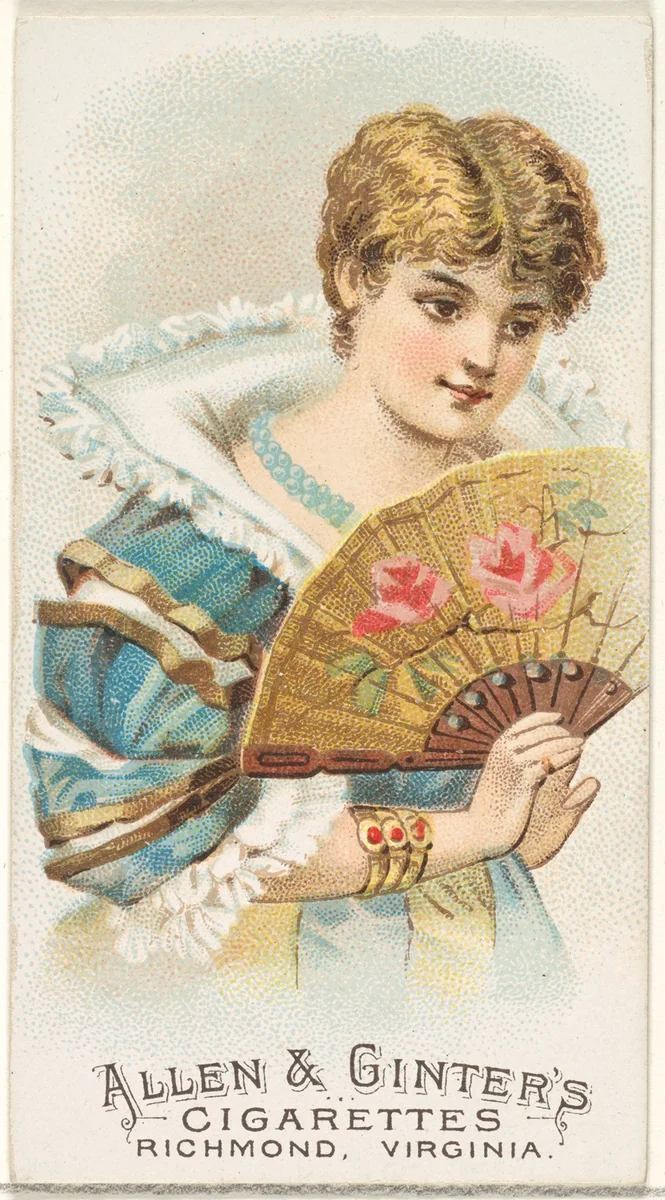 Plate 14, from the Fans of the Period series (N7) for Allen & Ginter Cigarettes Brands by Allen & Ginter, print, 1889