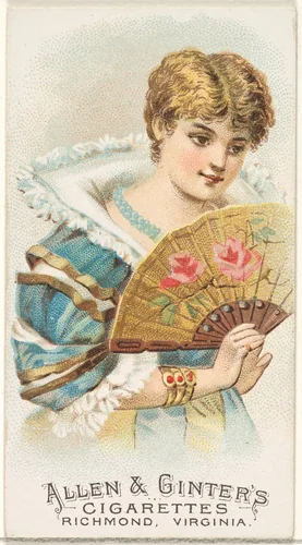 Plate 14, from the Fans of the Period series (N7) for Allen & Ginter Cigarettes Brands by Allen & Ginter, print, 1889