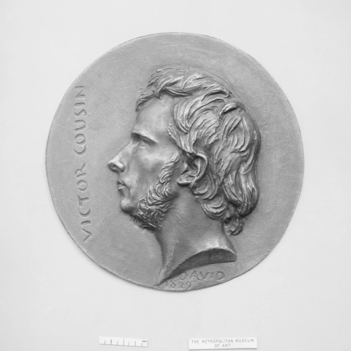 Victor Cousin (1792–1867), French philosopher by Pierre-Jean David d'Angers, metalwork, 1829