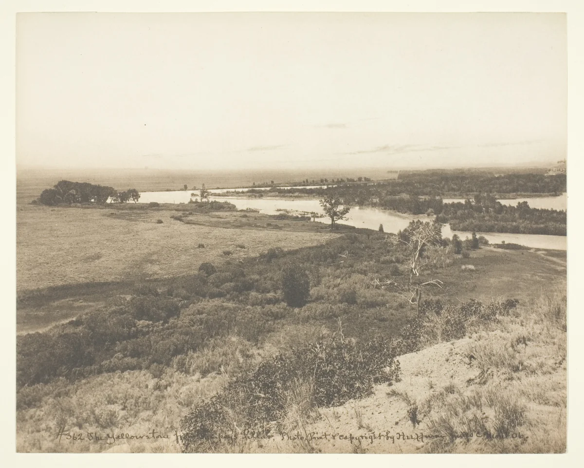 The Yellowstone from Pompey's Pillar by Laton Alton Huffman, photograph, 1901-1911