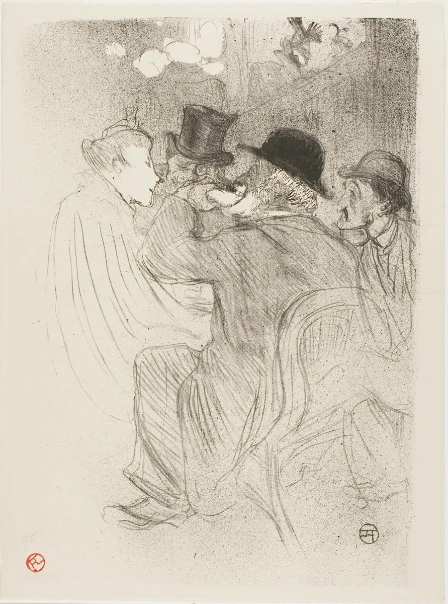 At the Moulin Rouge: A Rude! A Real Rude! by Henri de Toulouse-Lautrec, print, 1893