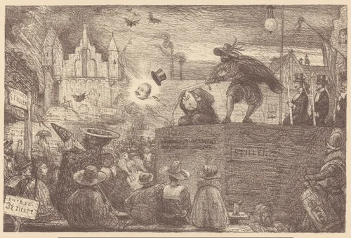 De laatste klucht in Oud-Hollandt by Marius Bauer, print, 1895