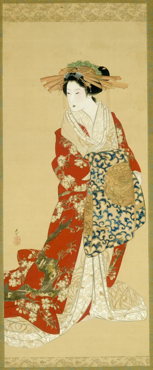 High Ranking Courtesan by Mihata Joryu, other, 1820-1853