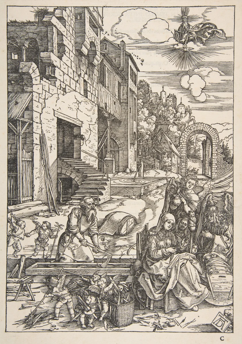 The Sojourn of The Holy Family in Egypt, from "The Life of the Virgin" by Albrecht Dürer, print, 1511