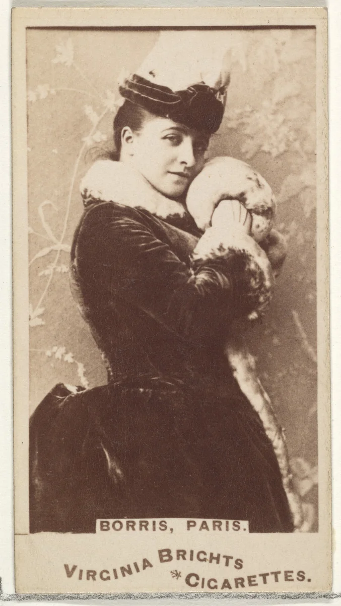 Borris, Paris, from the Actors and Actresses series (N45, Type 1) for Virginia Brights Cigarettes by Allen & Ginter, photograph, 1885-1891